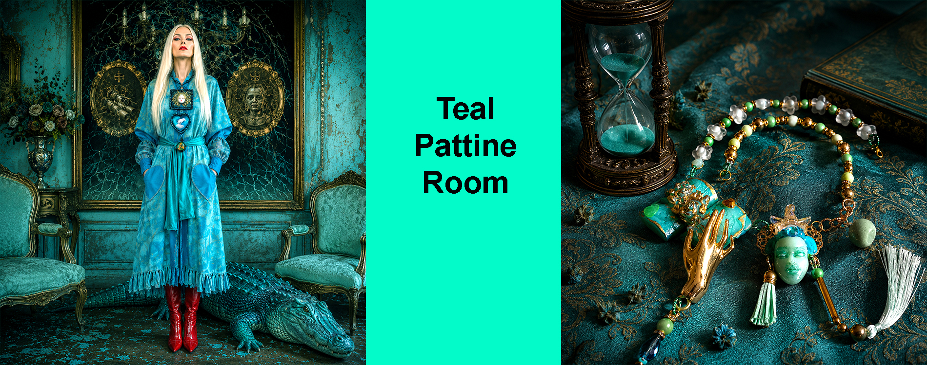Teal Patine Room