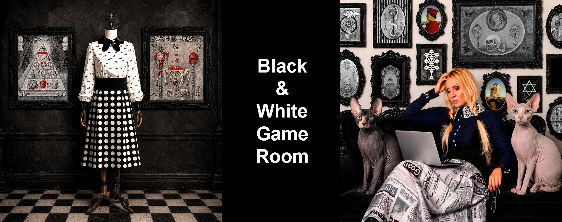 Black & White Game Room
