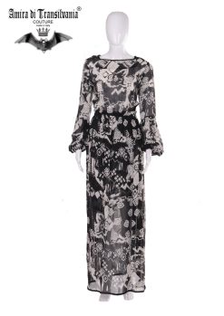 Abito couture fantasia bianco e nero