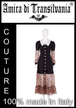 Abito couture stile collegiale e leopardato