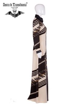 Abito couture stampa piano forte