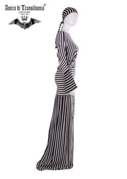 Abito couture casual yacht style fantasia a righe