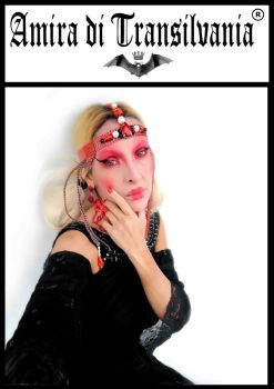 Accessorio da testa rosso Mata Hari