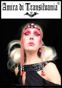 Accessorio da testa rosso Mata Hari