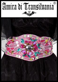 Cintura gioiello fiore rosa