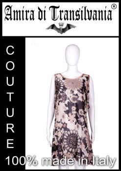 Blusa miniabito in seta fantasia anni 60