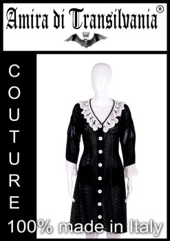 Miniabito con collo in macramè