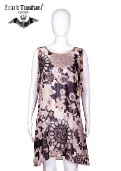 Blusa miniabito in seta fantasia anni 60