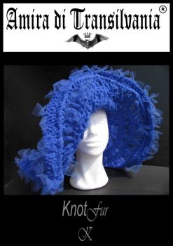 Cappello turchese in tulle brand KnotFur