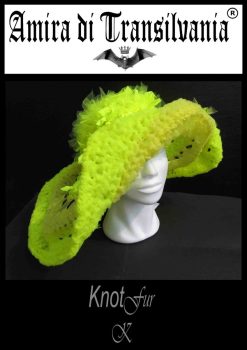 Cappello turchese in tulle brand KnotFur