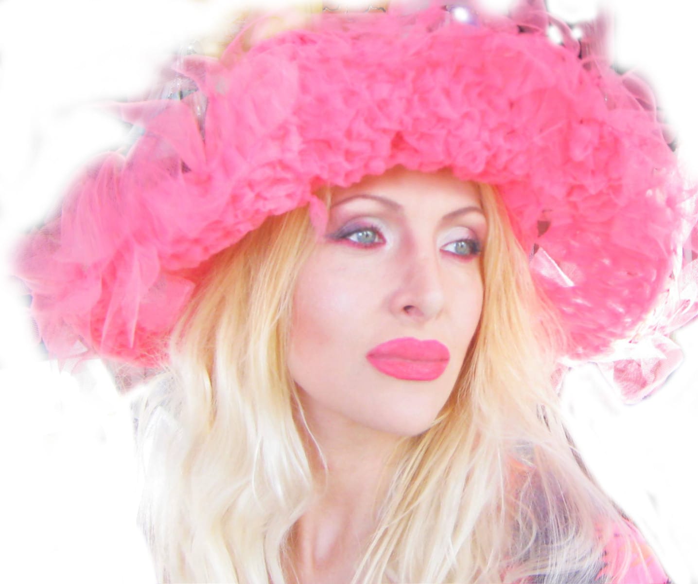Cappello turchese in tulle brand KnotFur