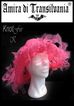 Cappello turchese in tulle brand KnotFur