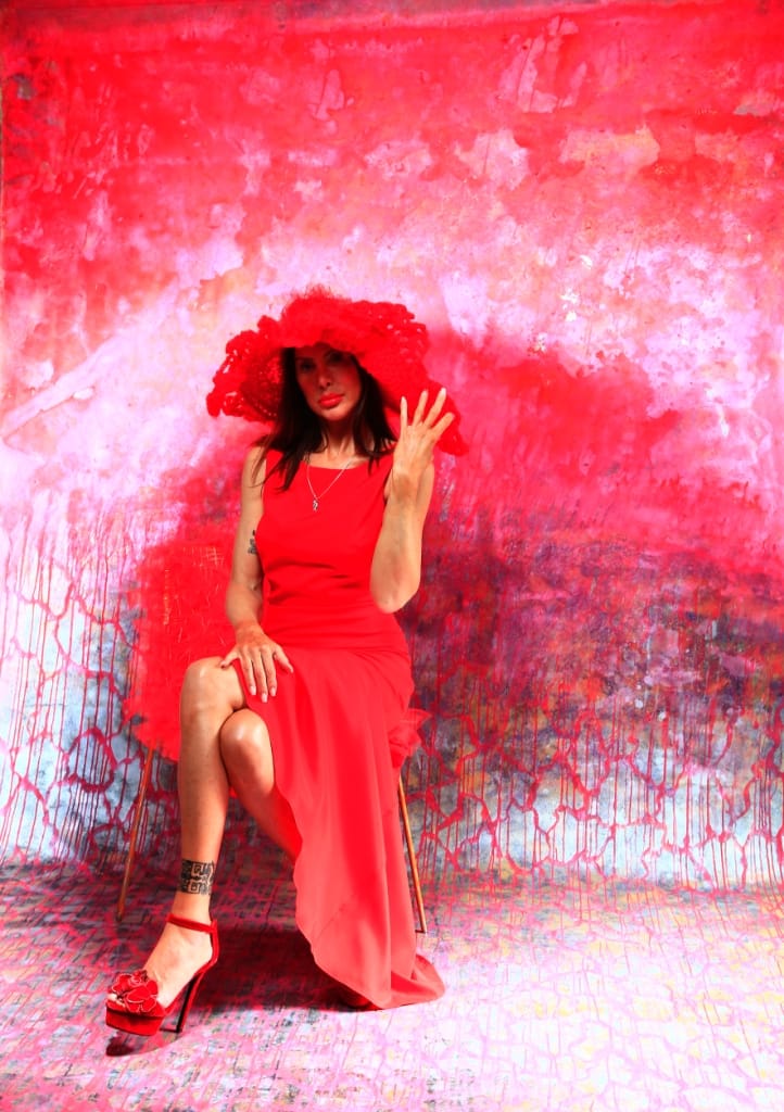 Cappello turchese in tulle brand KnotFur