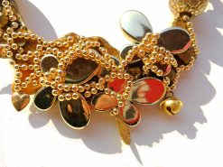 Collier oro in plexilass e perline
