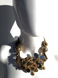 Collier oro in plexilass e perline