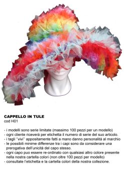 Cappello turchese in tulle brand KnotFur