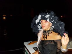 Cappello turchese in tulle brand KnotFur
