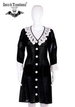 Miniabito con collo in macramè