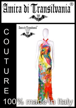 Abito couture multicolors pappagallo