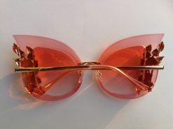Occhiali di sole Farfalla rosa e strass