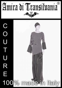 Abito couture casual yacht style fantasia a righe
