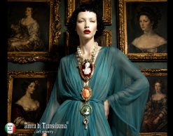 Cameo Silhouette, Statement Maximalist Jewelry Baroque Pendant, Luxury Necklace Rococo Romantic Gallery Wall Tie