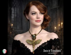 Butterfly Skull Pendant, Lunar Moth Victorian Gothic Statement Necklace & Steampunk Fantasy Charm Sculptural Jewelry