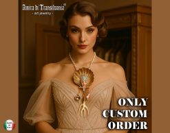 Mother of Pearl, Art Deco Luxury Jewelry Pendant Conch Charm, Seashell Cowrie Shell Necklace