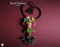 Tree of Life, Statement Nature Jewelry Art Nouveau Pendant, Butterfly Liberty Style Yggdrasil Charm