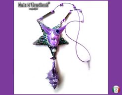 Puka Shell Necklace, Lilith Horned Goddess Luxury Jewelry, Nautilus Star Pendant Seashell Sea Conch
