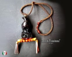 Blackbird Pendant Sculptural Gothic Necklace, Natural Wooden Tree Branch Tassel Charm Statement Boho Jewelry