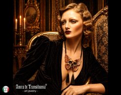 Sugar Skull Butterfly Necklace, Statement Luna Moth Gothic Tassel Bib, Macabre Jewelry Luxury Oddities