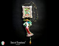 Dora Maar Necklace, Picasso Muse Pendant, Assemblage Artist Jewelry