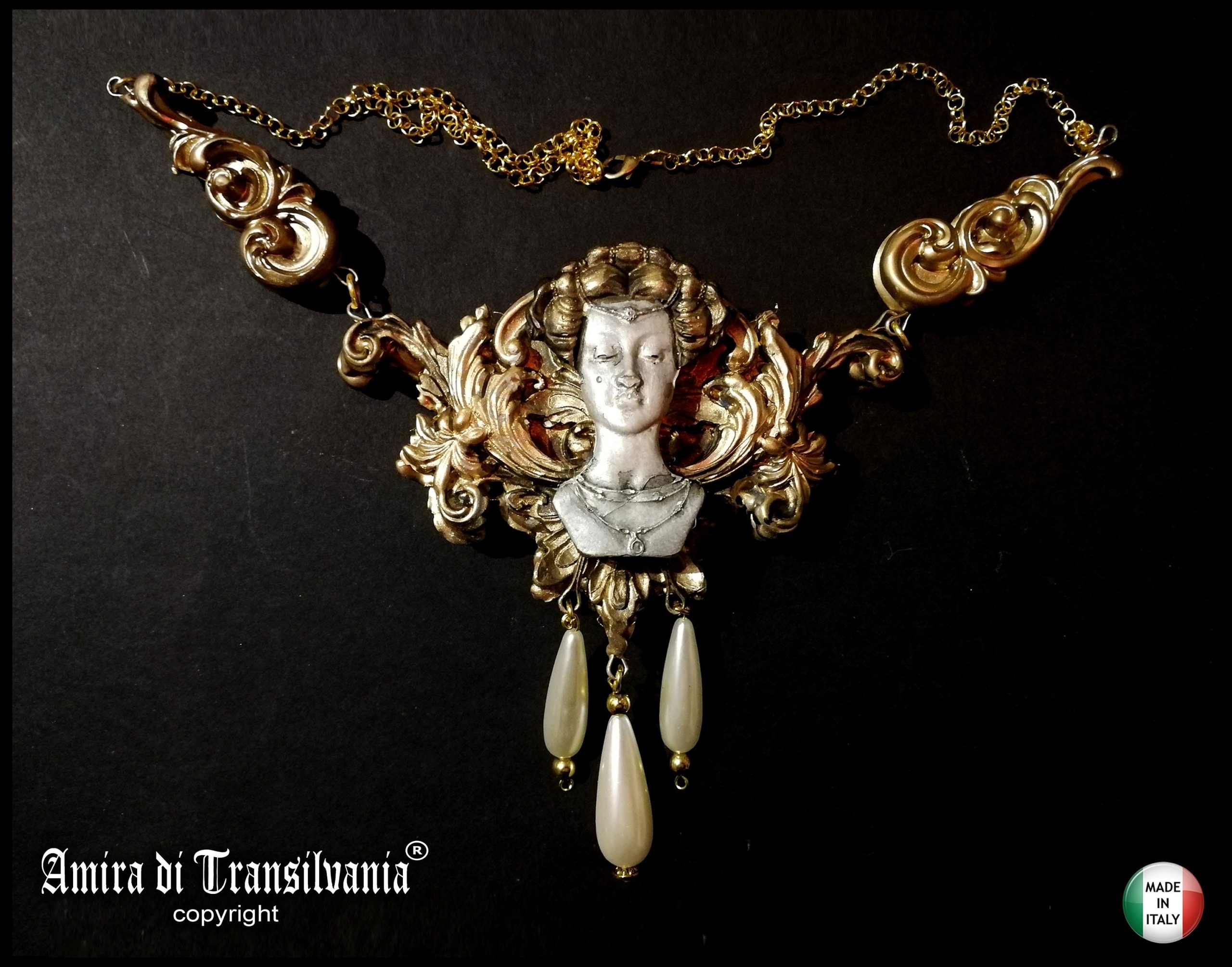 Handmade Art Deco Pearl Choker, Baroque Vintage Style
