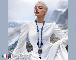 Turkish Evil Eye, Statement Pendant Good Luck Boho Ethnic Folk Jewelry Necklace Silver Charm