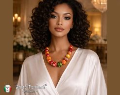 Statement Necklace - Chromatic Masterpiece Artwork Jewelry, Luxury Design Contemporary Piece, Artistic Colorful Sculptural Beaded