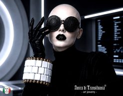 Futuristic Bracelet, Maximalist Cuff Bangle, Sculptural Couture Jewelry, Statement Cyber Tech Designer Luxury Brand