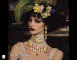 Baroque Jewelry Collar Macrame Choker, Rococo Embroidered Pearl Lace Crochet Cameo Statement Necklace Bib