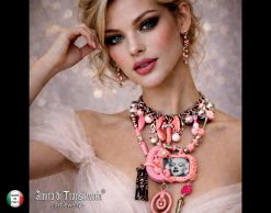 Vintage Assemblage Jewelry, Modernist Pendant Designer Jewelry Chunky Layered Necklace, Lariat Charm Jewellery Shop