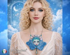 Guardian Angel, Winged Pendant Necklace Archangel Jewelry, Madonna Celestial Cherubim Seraphim, Seraph Cherub Primadonna