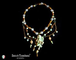 Baroque Jewelry, Guardian Angel Winged Archangel Pendant, Rococo Necklace Jewellery, Celestial Charm Cherubim Seraphim