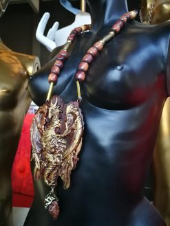 Dragon Pendant, Oversize Maximalist Big Bold Chunky Necklaces, Statement Jewelry Sculptural & Haute Couture Jewel