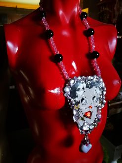 Betty Boop Necklace - Luxury Statement Pop Art Pendant, Hollywood Jewelry Icon Pin Up Jewel