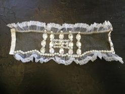 Marie Antoniette Choker, Embroidered Macrame Lace Jewelry, Silver Cameo Medallion Crystal Necklace Bib Collar