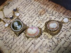 Cameo Necklace, Tie Layered Pendant Gallery Wall Royal Portrait Imperial Jewelry Statement Antique Baroque