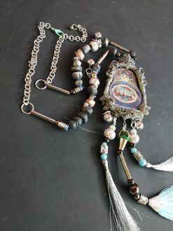 Matryoshka Dolls, Sculpture Statement Jewelry, Big Bold Chunky Necklace Traditional Folk Pendant Russian Folkloric