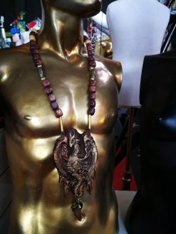 Dragon Pendant, Oversize Maximalist Big Bold Chunky Necklaces, Statement Jewelry Sculptural & Haute Couture Jewel