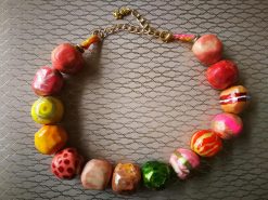 Statement Necklace - Chromatic Masterpiece Artwork Jewelry, Luxury Design Contemporary Piece, Artistic Colorful Sculptural Beaded