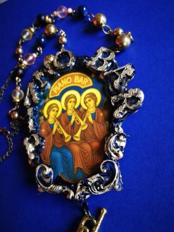Holy Pop Pendant, Oddities and Curiosities Jewelry Religious Baroque, Icon Necklace Ironic Musical Angel