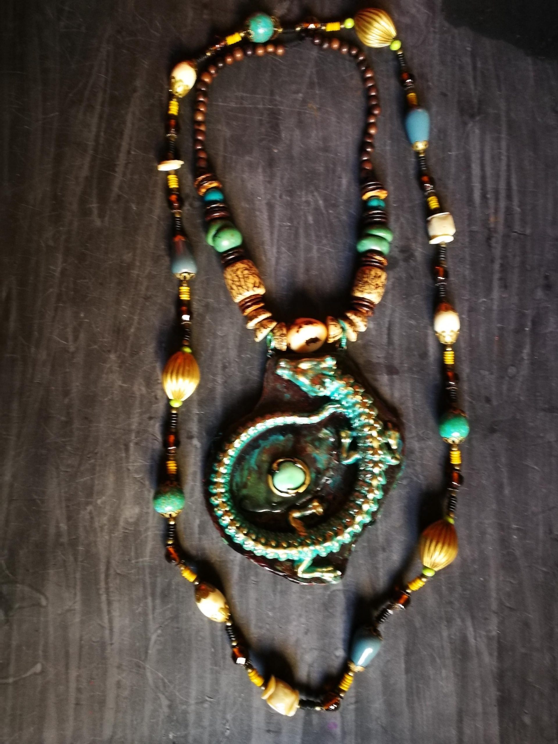 Dragon Jewelry, Maximalist Big Bold Chunky Necklaces, Statement Sculptural Pendant & Haute Couture Oversize Jewel